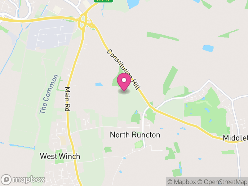 Map of North Runcton, King's Lynn and West Norfolk