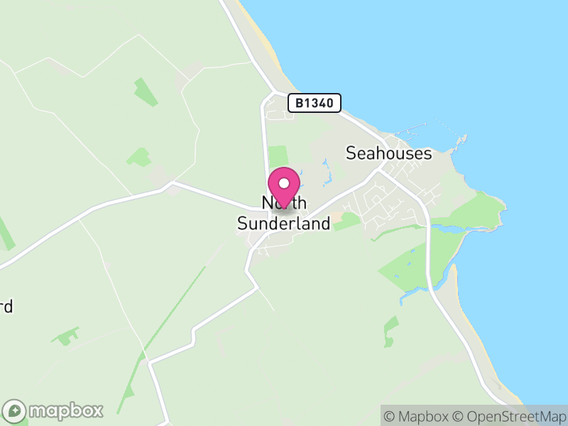 Map of North Sunderland, Northumberland