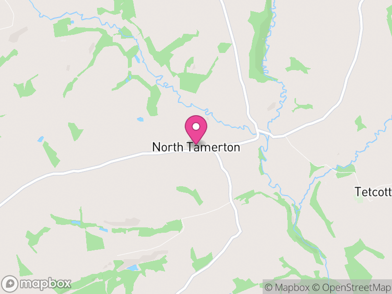 Map of North Tamerton, Cornwall