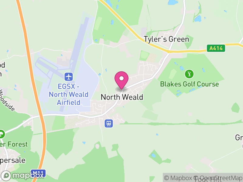 Map of North Weald Bassett, Epping Forest