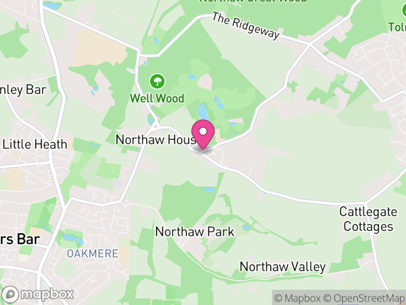 Map of Northaw and Cuffley, Welwyn Hatfield