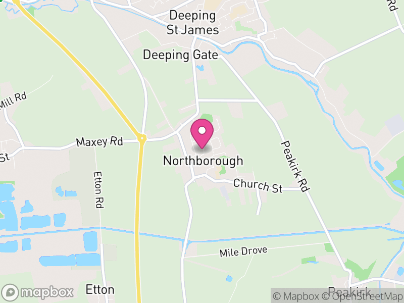 Map of Northborough, Peterborough
