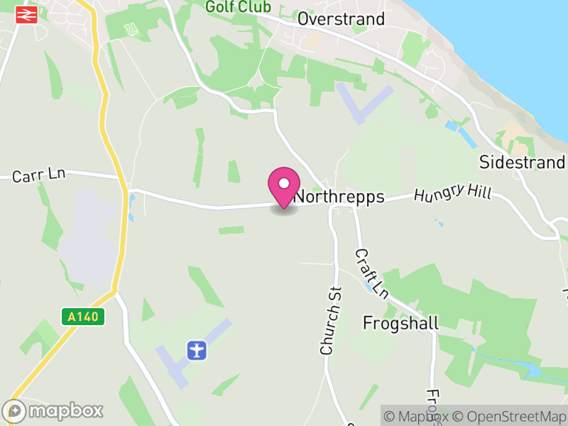 Map of Northrepps, North Norfolk