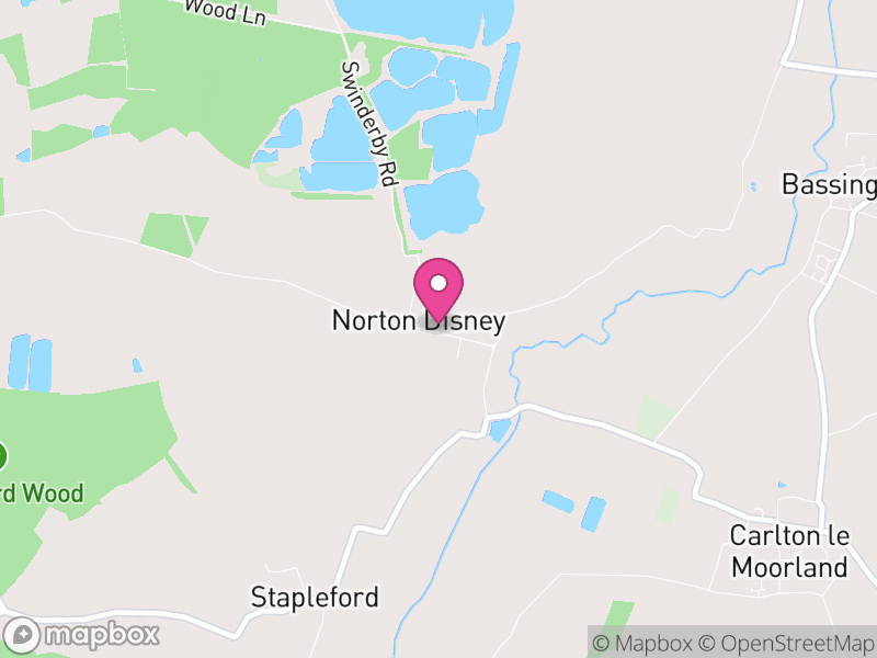 Map of Norton Disney, North Kesteven