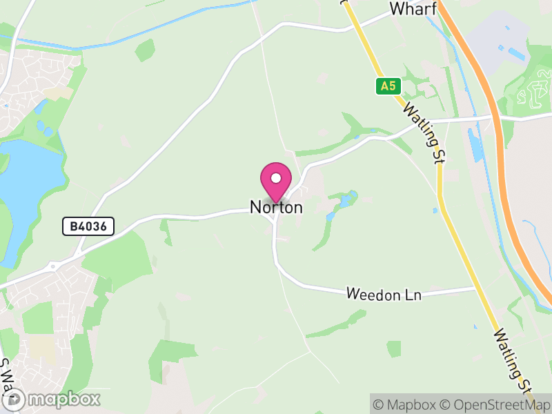 Map of Norton, West Northamptonshire