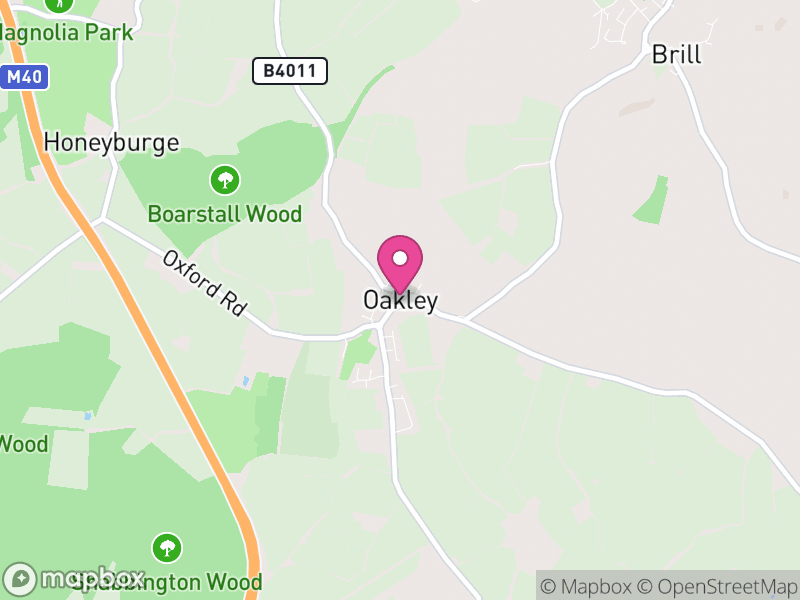 Map of Oakley, Buckinghamshire