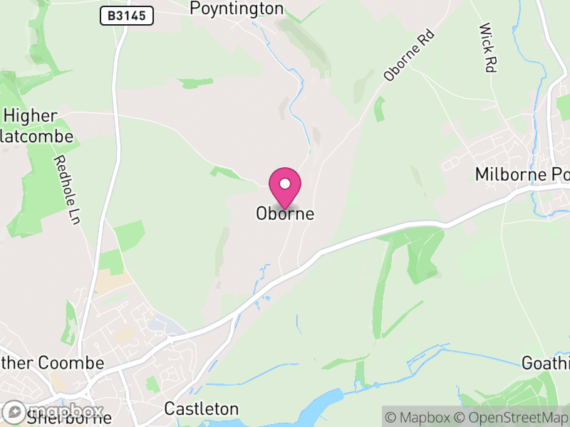 Map of Oborne, Dorset