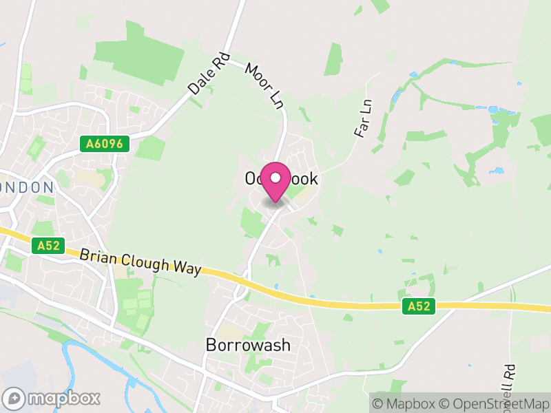 Map of Ockbrook and Borrowash, Erewash