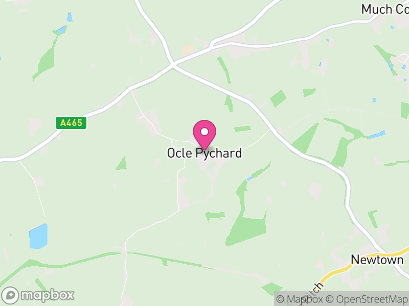 Map of Ocle Pychard, Herefordshire