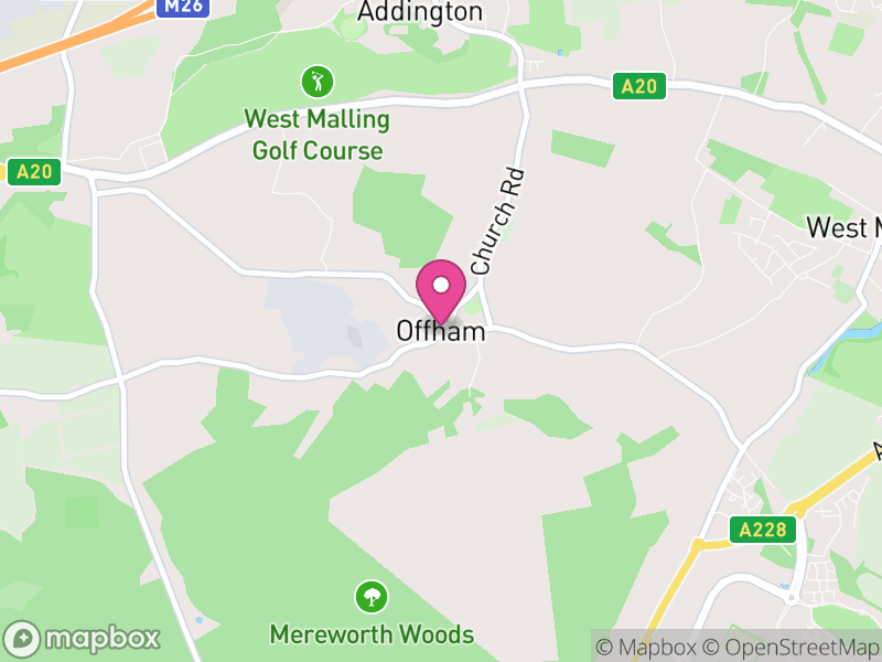 Map of Offham, Tonbridge and Malling