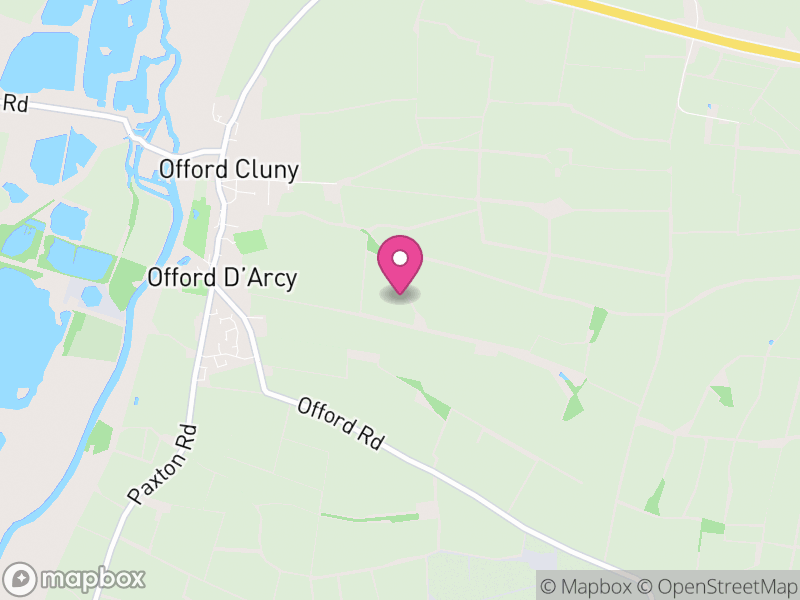 Map of Offord Cluny and Offord D'Arcy, Huntingdonshire