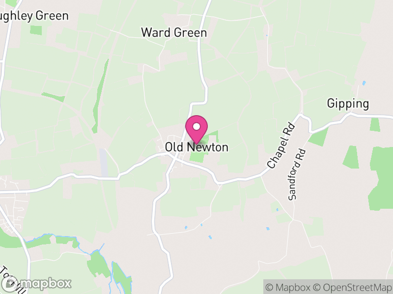 Map of Old Newton with Dagworth, Mid Suffolk