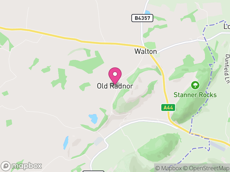 Map of Old Radnor, Powys