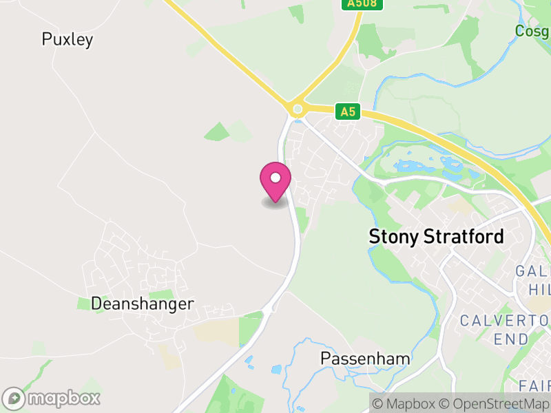 Map of Old Stratford, West Northamptonshire
