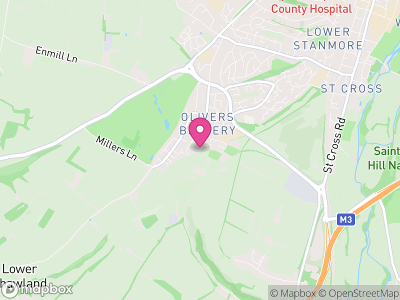 Map of Olivers Battery, Winchester