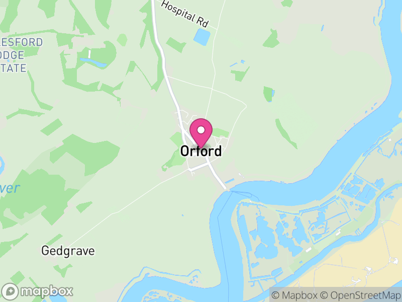 Map of Orford, East Suffolk
