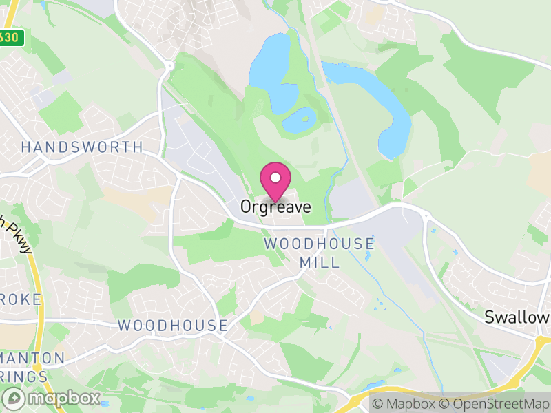 Map of Orgreave, Rotherham