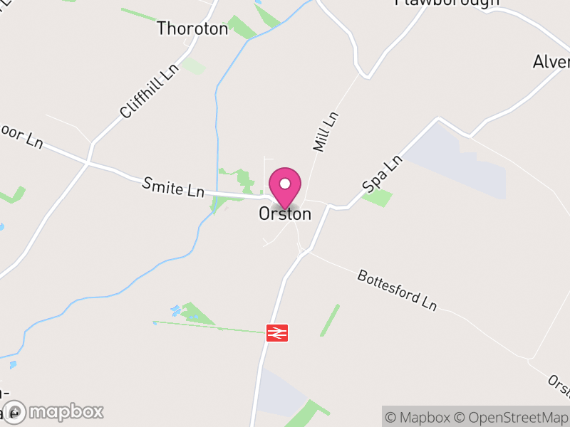 Map of Orston, Rushcliffe