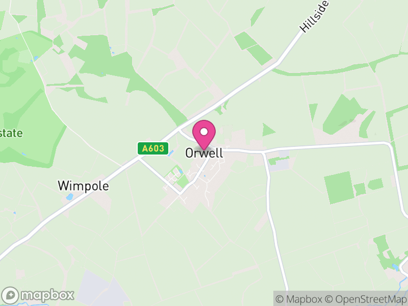 Map of Orwell, South Cambridgeshire