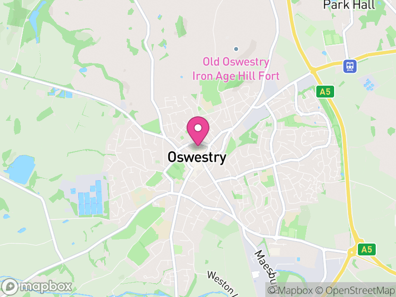 Map of Oswestry, England