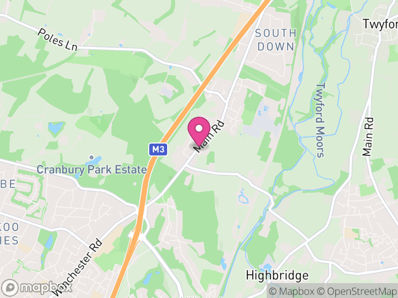 Map of Otterbourne, Winchester