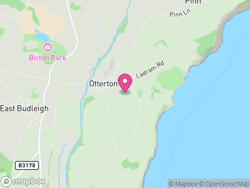Map of Otterton, East Devon