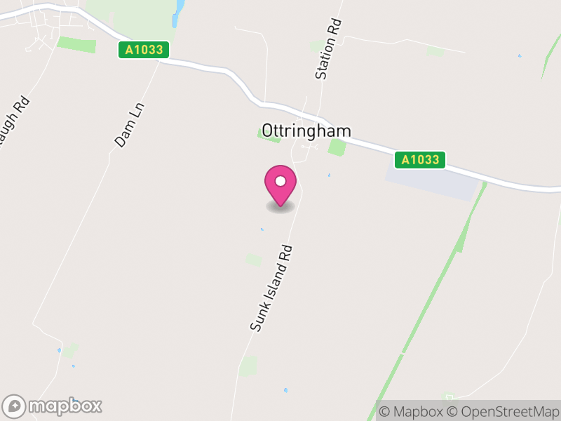 Map of Ottringham, East Riding of Yorkshire