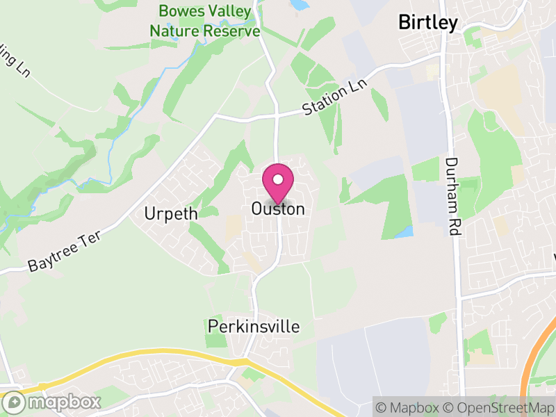 Map of Ouston, County Durham