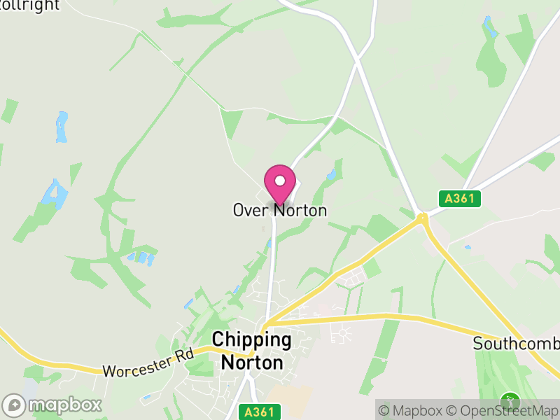 Map of Over Norton, West Oxfordshire