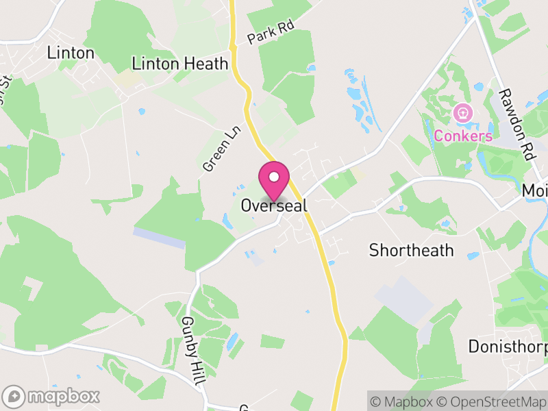 Map of Overseal, South Derbyshire