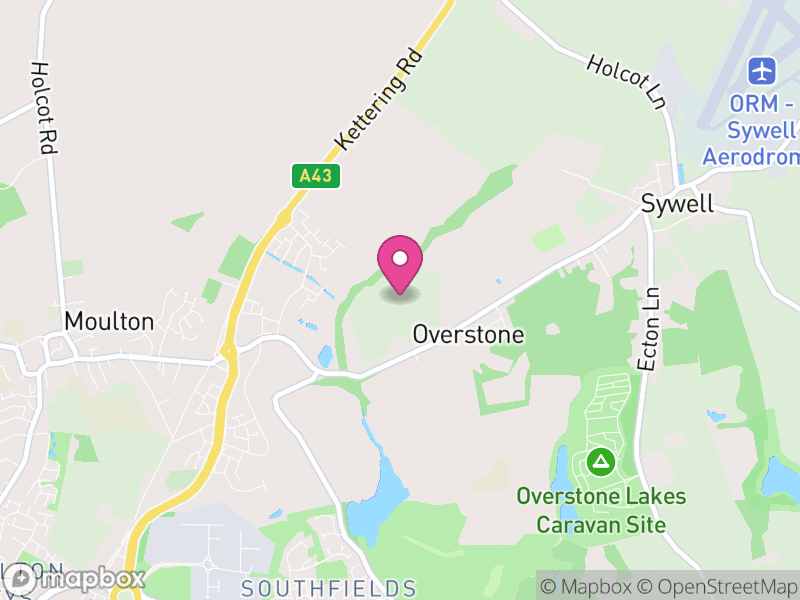 Map of Overstone, West Northamptonshire