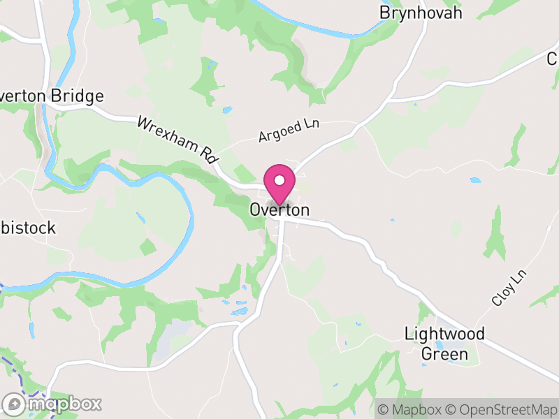 Map of Overton, Wrexham