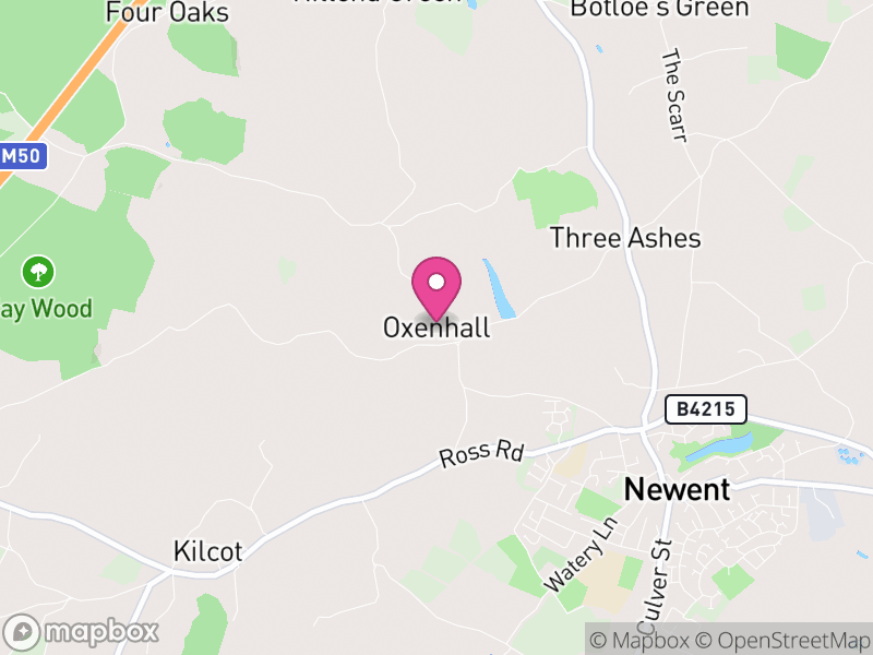 Map of Oxenhall, Forest of Dean