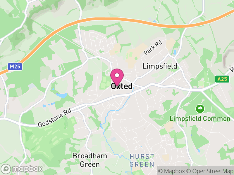 Map of Oxted, Tandridge