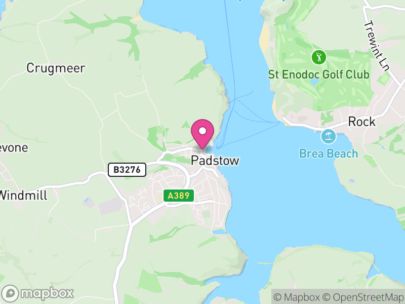 Map of Padstow, Cornwall