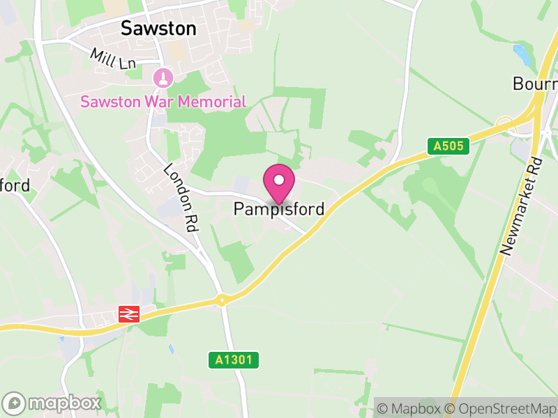 Map of Pampisford, South Cambridgeshire