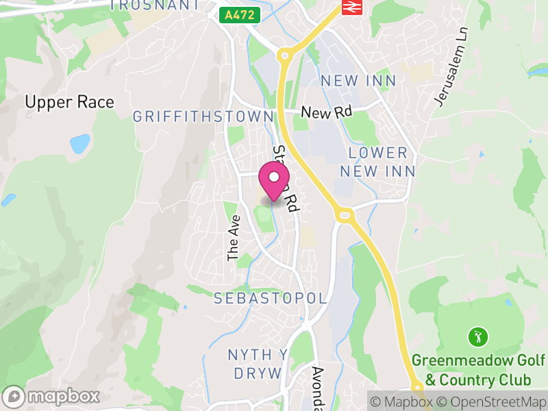 Map of Panteg, Torfaen