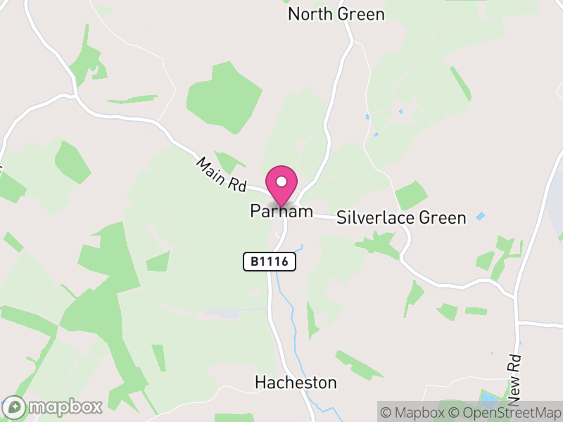 Map of Parham, East Suffolk