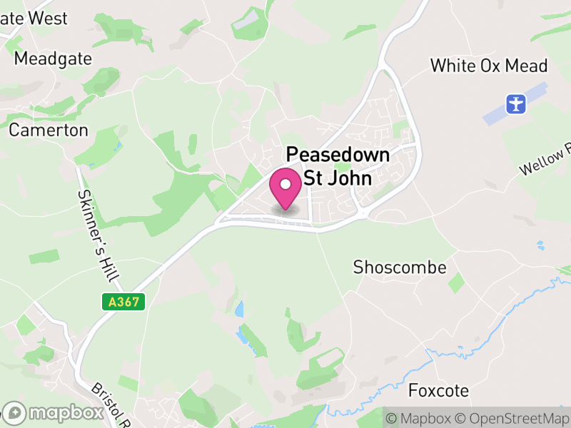 Map of Peasedown St. John, Bath and North East Somerset