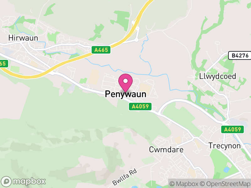 Map of Pen-y-Waun, Rhondda Cynon Taf