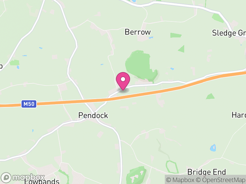 Map of Pendock, Malvern Hills