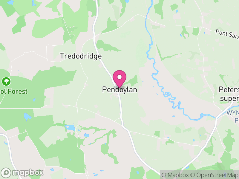 Map of Pendoylan, Vale of Glamorgan