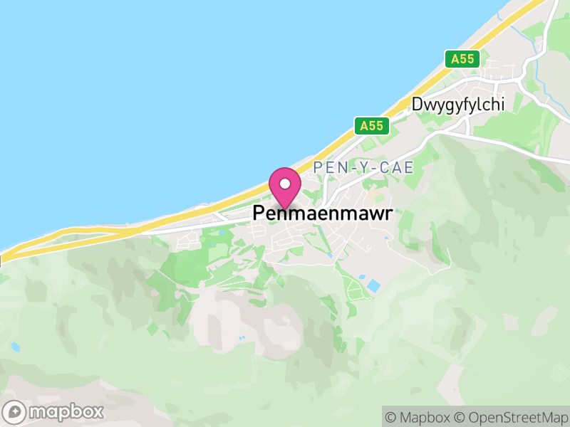 Map of Penmaenmawr, Conwy