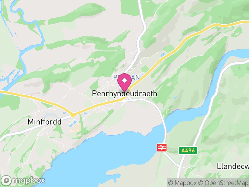 Map of Penrhyndeudraeth, Gwynedd