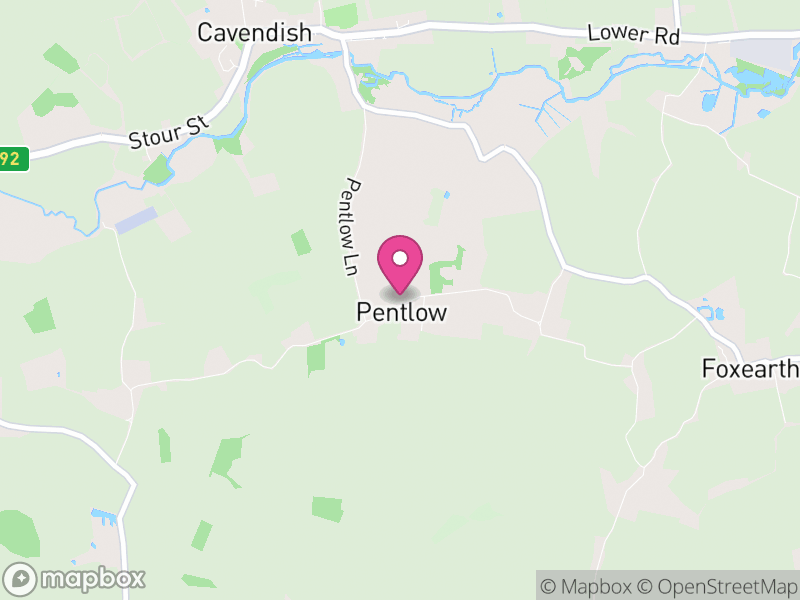 Map of Pentlow, Braintree