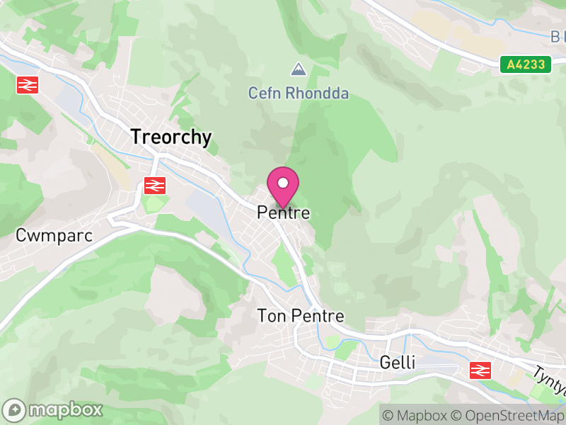Map of Pentre, Rhondda Cynon Taf