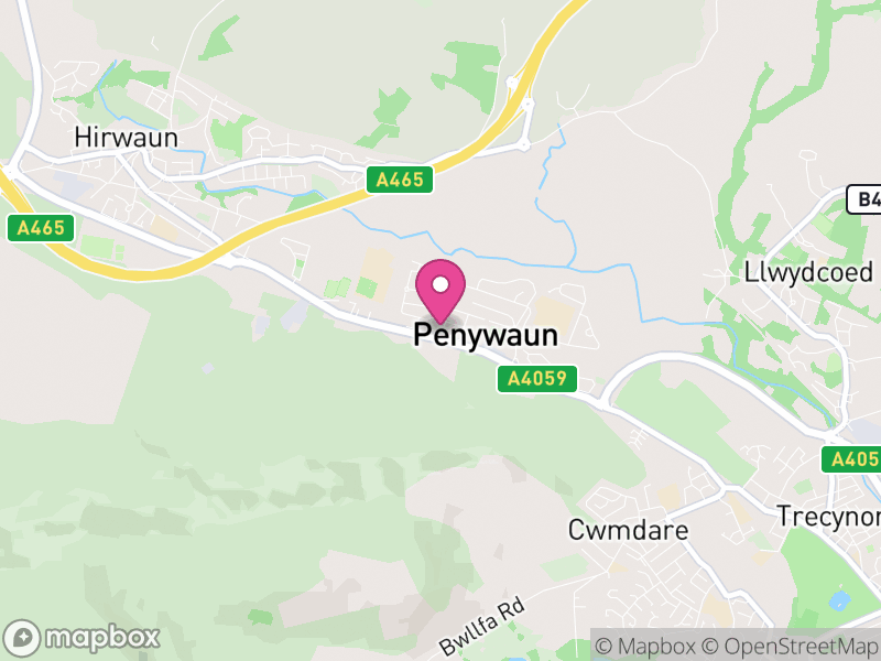 Map of Penywaun
