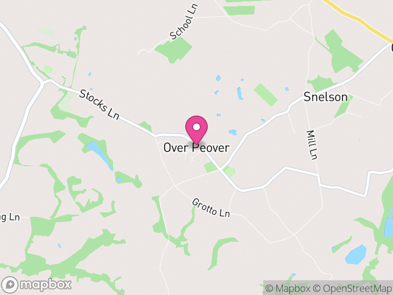 Map of Peover Superior and Snelson, Cheshire East