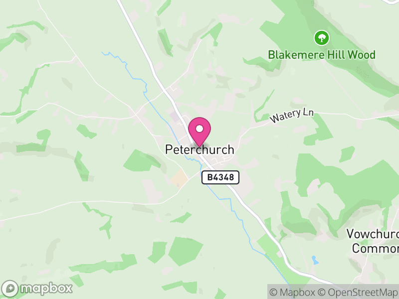 Map of Peterchurch, Herefordshire