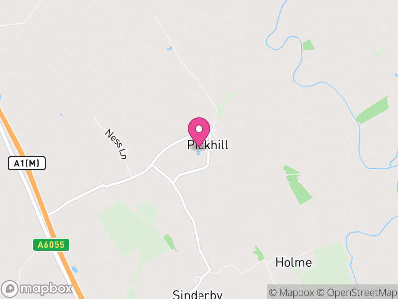 Map of Pickhill with Roxby, North Yorkshire
